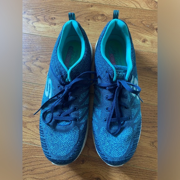 Skechers Womens Burst Air Cooled  Blue Running Shoes Sneakers Size 9 - Picture 1 of 4